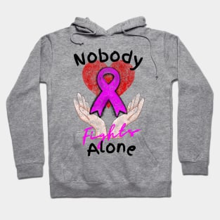 Nobody Fights Alone Breat Cancer Support Hoodie